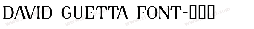 DAVID GUETTA FONT字体转换